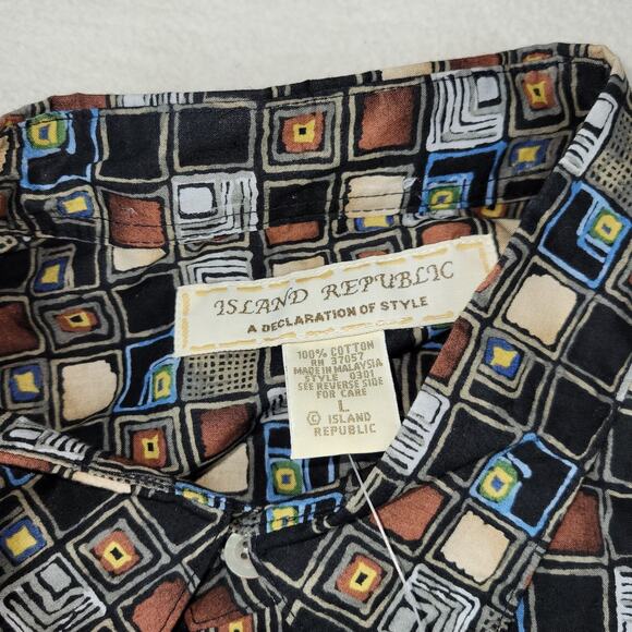 Vintage Hawaiian Shirt Mens Sz Large Lot of 54Rayon Linen Silk NWT Y2k Summer - Picture 2 of 14